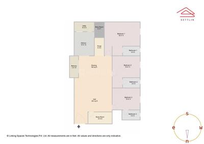 Image of 2945 Sq.ft 3.5 BHK Apartment / Flat for sale in Bangalore City Municipal Corporation Layout, Bengaluru for Rs. 23200000