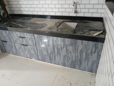 Kitchen Image of 802 Sq.ft 1 BHK Apartment / Flat for rent in Shantam Hills, Bhesan Surat for Rs. 14000