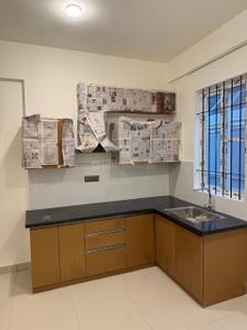 Kitchen Image of 650 Sq.ft 1 BHK Apartment / Flat for rent in Domlur Layout Bengaluru for Rs. 42000