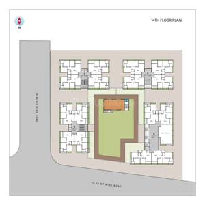 Floor Plan Image of 1845 Sq.ft 3 BHK Apartment / Flat for sale in Signor Skyline, Zundal Ahmedabad for Rs. 7020000