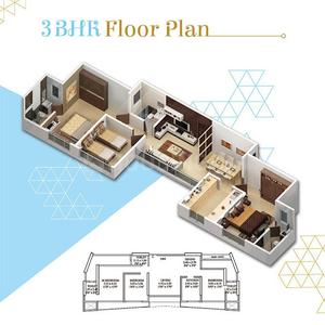 Image of 470 Sq.ft 1 BHK Apartment / Flat for sale in Shreeji Bliss, Malad West, Mumbai for Rs. 8000000