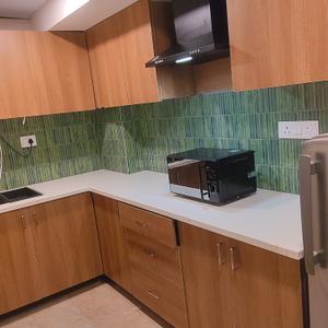 Kitchen Image of 600 Sq.ft 1 BHK Builder Floor for rent in Sector 43 Gurgaon for Rs. 42000