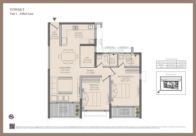 Image of 1455 Sq.ft 3 BHK Apartment / Flat for sale in K Raheja Vistas T6 And T7, Mahalunge, Pune for Rs. 13700000