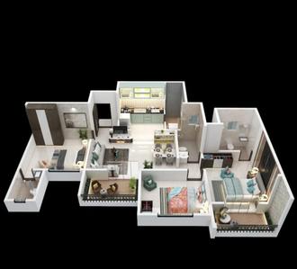 Image of 1200 Sq.ft 2 BHK Apartment / Flat for sale in Gawade Galore, Tathawade, Pune for Rs. 6500000