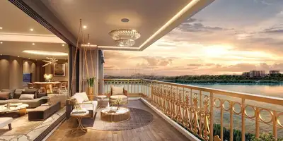 Balcony Image of 1950 Sq.ft 3 BHK Apartment / Flat for sale in Lodha Lodha Elanor, Thane West Thane for Rs. 22000000