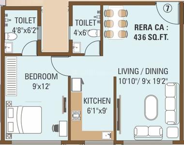 Image of 698 Sq.ft 2 BHK Apartment / Flat for sale in Alag Ashtapad, Ghatkopar East, Mumbai for Rs. 14900000