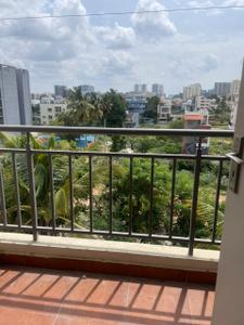 Balcony Image of 1600 Sq.ft 3 BHK Apartment / Flat for rent in Gokul Indwin Blue Berry Homes, Hennur Bengaluru for Rs. 46000