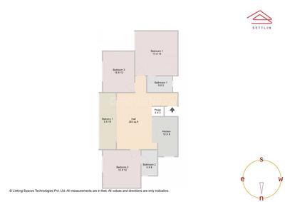 Image of 1337 Sq.ft 3 BHK Apartment / Flat for sale in SLV Central Park by SLV Infrastructures	, Bidare Agraha, Bengaluru for Rs. 15300000