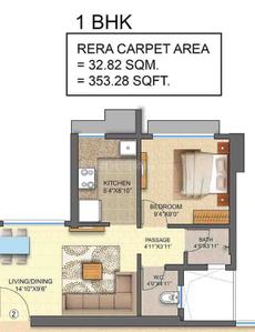 Image of 630 Sq.ft 2 BHK Apartment / Flat for sale in Runwal Avenue Wing K, Kanjurmarg East, Mumbai for Rs. 16500000