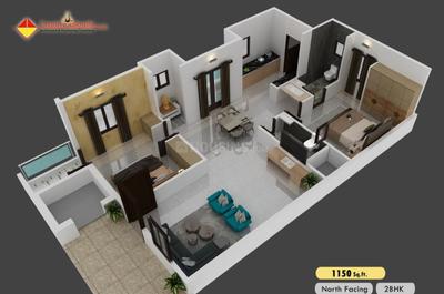 Image of 1415 Sq.ft 3 BHK Apartment / Flat for sale in Pothinamallayya Palem, Visakhapatnam for Rs. 8100000