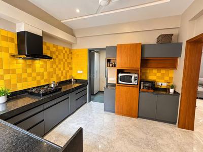 Kitchen Image of 2100 Sq.ft 3 BHK Apartment / Flat for rent in Addor Cloud 9, Ambawadi Ahmedabad for Rs. 60000