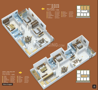 Floor Plan Image of 1854 Sq.ft 2 BHK Apartment / Flat for sale in NRI Layout Bengaluru for Rs. 13348800