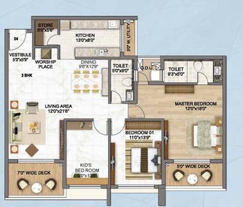 Image of 2146 Sq.ft 3 BHK Apartment / Flat for sale in Pahala, Bhubaneswar for Rs. 15618200