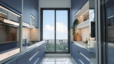 Kitchen Image of 881 Sq.ft 3 BHK Apartment / Flat for sale in Hum Solaris, Kandivali West Mumbai for Rs. 22500000