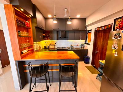 Kitchen Image of 999 Sq.ft 2 BHK Apartment / Flat for rent in Vijay Nagar Indore for Rs. 40001