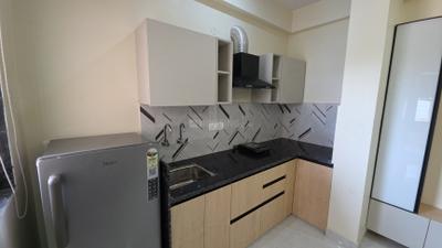 Kitchen Image of 650 Sq.ft 1 BHK Apartment / Flat for rent in Karolan Ka Barh Jaipur for Rs. 20000