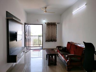 Living Room Image of 700 Sq.ft 1 BHK Apartment / Flat for rent in Whitefield Bengaluru for Rs. 23000