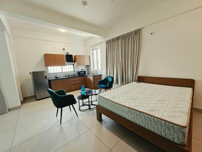 Bedroom Image of 600 Sq.ft 1 RK Apartment / Flat for rent in Indira Nagar Bengaluru for Rs. 40000