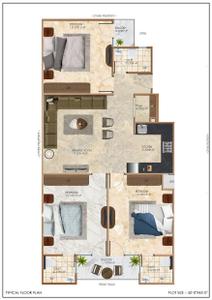 Image of 1260 Sq.ft 3 BHK Apartment / Flat for sale in Ghitorni, New Delhi for Rs. 9500000
