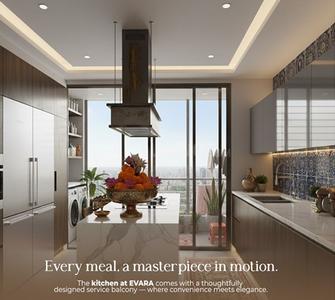 Kitchen Image of 839 Sq.ft 3 BHK Apartment / Flat for sale in Saket Evara, Baranagar Kolkata for Rs. 9100000