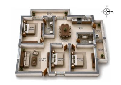 Image of 1361 Sq.ft 2.5 BHK Apartment / Flat for sale in Myhna Maple, Varthur, Bengaluru for Rs. 16800000