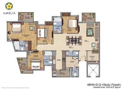 Image of 1845 Sq.ft 3 BHK Apartment / Flat for sale in Sector 35, Sohna for Rs. 18000000