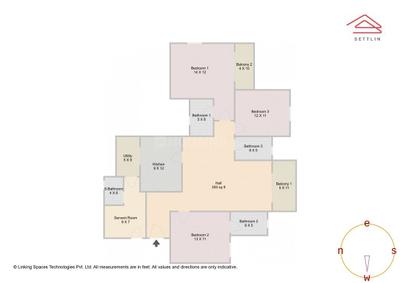 Image of 1910 Sq.ft 3 BHK Apartment / Flat for sale in Prestige Green Gables by Prestige Projects Pvt Ltd, Panathur, Bengaluru for Rs. 40600000