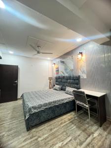 Bedroom Image of 480 Sq.ft 1 BHK Builder Floor for rent in Saket New Delhi for Rs. 17000