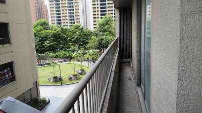 Balcony Image of 1755 Sq.ft 3 BHK Apartment / Flat for rent in Shree Sharanam Sky, Sargasan Gandhinagar for Rs. 23000