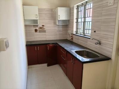 Kitchen Image of 650 Sq.ft 1 BHK Builder Floor for rent in Murugeshpalya Bengaluru for Rs. 24500
