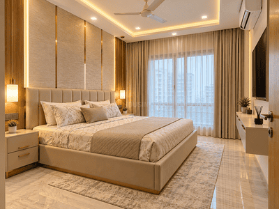 Bedroom Image of 1050 Sq.ft 2 BHK Apartment / Flat for sale in The Royal Bay, Nerul Navi Mumbai for Rs. 23500000