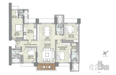 Image of 1600 Sq.ft 3 BHK Apartment / Flat for sale in Peninsula Celestia Spaces, Parel, Mumbai for Rs. 66000000