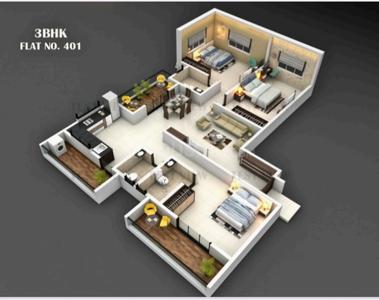 Image of 2171 Sq.ft 3 BHK Apartment / Flat for sale in Kothrud, Pune for Rs. 36100000