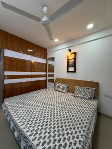 Bedroom Image of 850 Sq.ft 1 BHK Apartment / Flat for rent in LK Vrundavan Residency II, Sargasan Gandhinagar for Rs. 27000
