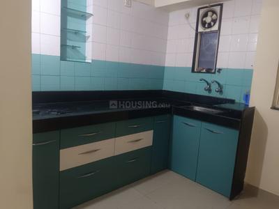 Kitchen Image of 600 Sq.ft 1 BHK Apartment / Flat for rent in Green Divine, Hadapsar Pune for Rs. 17000