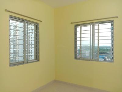 Bedroom Image of 680 Sq.ft 2 BHK Apartment / Flat for rent in Shapoorji Pallonji Shukhobrishti, New Town Kolkata for Rs. 14000