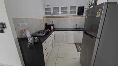 Kitchen Image of 850 Sq.ft 3 BHK Apartment / Flat for rent in Adani Amogha, Shantigram Ahmedabad for Rs. 45000