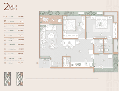 Image of 1584 Sq.ft 2 BHK Apartment / Flat for sale in Samay Sanidhya, Tragad, Ahmedabad for Rs. 6500000