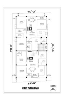 Floor Plan Image of 1194 Sq.ft 3 BHK Apartment / Flat for sale in Nanganallur Chennai for Rs. 14300000