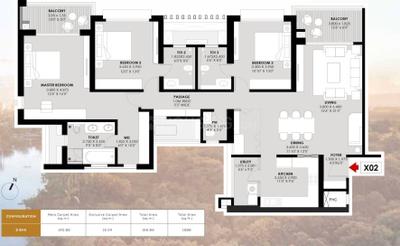 Image of 2195 Sq.ft 3 BHK Apartment / Flat for sale in Godrej River Royale, Mahalunge, Pune for Rs. 28000000