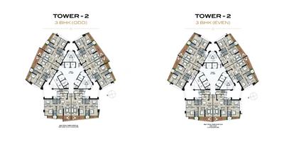 Image of 2288 Sq.ft 3 BHK Apartment / Flat for sale in Patia, Bhubaneswar for Rs. 19500021