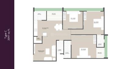 Image of 2045 Sq.ft 3 BHK Apartment / Flat for sale in Ambawadi, Ahmedabad for Rs. 14300000