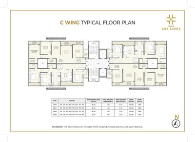 Image of 1485 Sq.ft 3 BHK Apartment / Flat for sale in Unique Sky Links Phase I, Pashan, Pune for Rs. 14900000