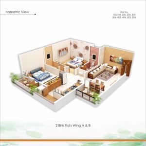 Image of 1450 Sq.ft 3 BHK Apartment / Flat for sale in Besa, Nagpur for Rs. 5300000