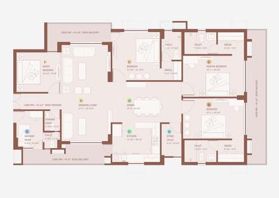 Image of 2676 Sq.ft 4 BHK Apartment / Flat for sale in Gandharva Imperial Residencia, Vrindavan Yojana, Lucknow for Rs. 28000000