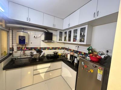 Kitchen Image of 800 Sq.ft 1.5 BHK Apartment / Flat for rent in Long Island, Charholi Budruk Pune for Rs. 23000