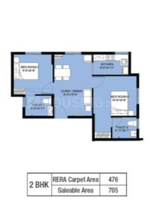 Image of 615 Sq.ft 2 BHK Apartment / Flat for sale in Thiruporur, Chennai for Rs. 3300000