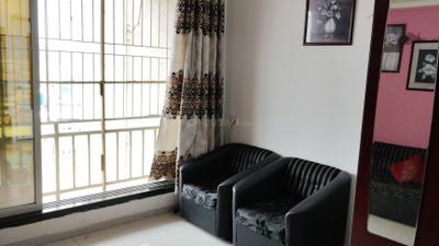 Living Room Image of 650 Sq.ft 1 BHK Apartment / Flat for rent in Krishna Heights, Ghansoli Navi Mumbai for Rs. 43500