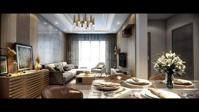 Living Room Image of 1700 Sq.ft 3 BHK Apartment / Flat for sale in Adani The Views Tower A B, Ghatkopar East Mumbai for Rs. 34500000