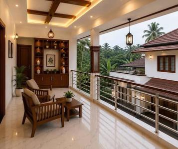 Balcony Image of 2500 Sq.ft 4 BHK Independent House for sale in Koorkenchery Thrissur for Rs. 9250000